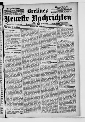 Berliner Neueste Nachrichten vom 26.08.1908
