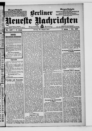 Berliner Neueste Nachrichten vom 28.08.1908