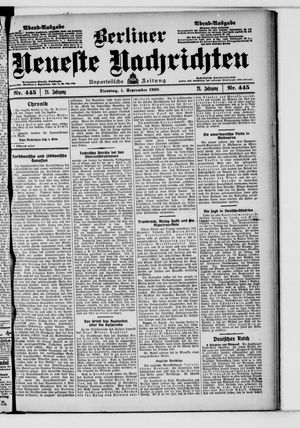Berliner Neueste Nachrichten vom 01.09.1908