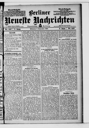 Berliner Neueste Nachrichten vom 02.09.1908