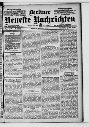 Berliner Neueste Nachrichten vom 04.09.1908
