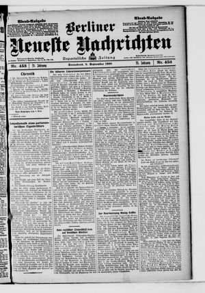 Berliner Neueste Nachrichten vom 05.09.1908