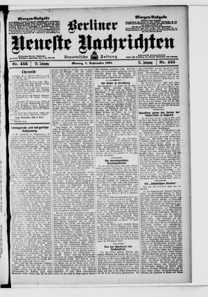 Berliner Neueste Nachrichten vom 07.09.1908