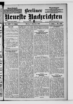 Berliner Neueste Nachrichten vom 07.09.1908