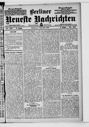 Berliner Neueste Nachrichten vom 08.09.1908