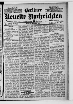 Berliner Neueste Nachrichten vom 11.09.1908