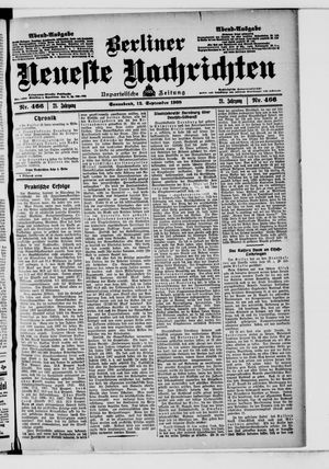 Berliner Neueste Nachrichten vom 12.09.1908