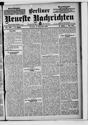 Berliner Neueste Nachrichten vom 15.09.1908