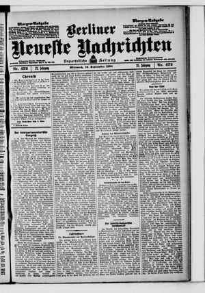 Berliner Neueste Nachrichten vom 16.09.1908