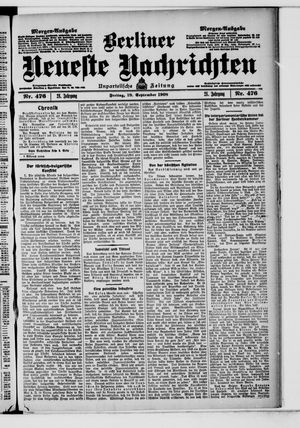 Berliner Neueste Nachrichten vom 18.09.1908