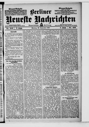 Berliner Neueste Nachrichten vom 20.09.1908