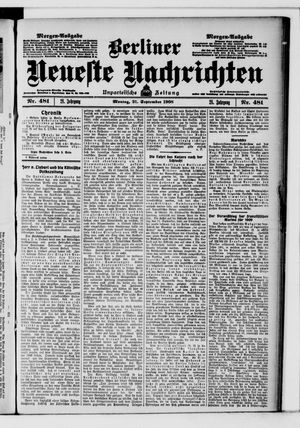 Berliner Neueste Nachrichten vom 21.09.1908