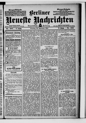 Berliner Neueste Nachrichten vom 22.09.1908