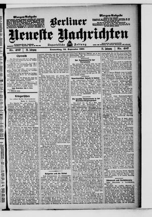 Berliner Neueste Nachrichten vom 24.09.1908