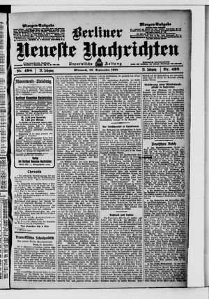 Berliner Neueste Nachrichten vom 30.09.1908