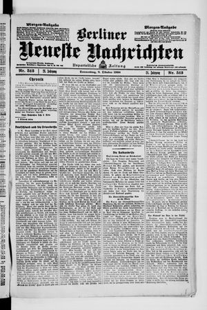 Berliner Neueste Nachrichten vom 08.10.1908