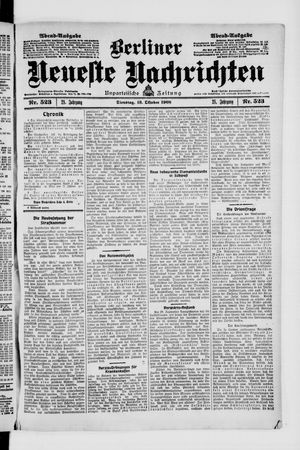 Berliner Neueste Nachrichten vom 13.10.1908