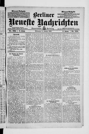 Berliner Neueste Nachrichten vom 14.10.1908