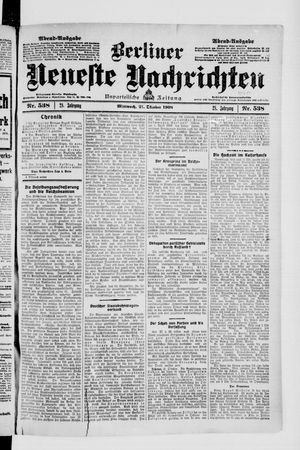 Berliner Neueste Nachrichten vom 21.10.1908
