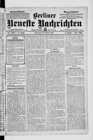 Berliner Neueste Nachrichten vom 24.10.1908