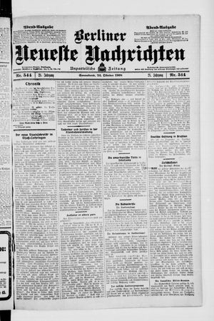 Berliner Neueste Nachrichten vom 24.10.1908