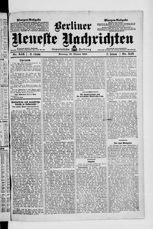 Berliner Neueste Nachrichten vom 25.10.1908