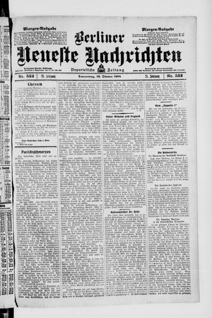 Berliner Neueste Nachrichten vom 29.10.1908