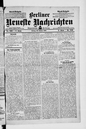 Berliner Neueste Nachrichten vom 30.10.1908