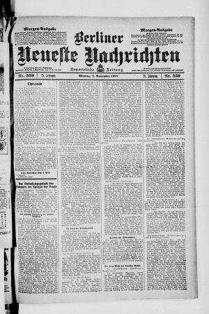 Berliner Neueste Nachrichten vom 02.11.1908