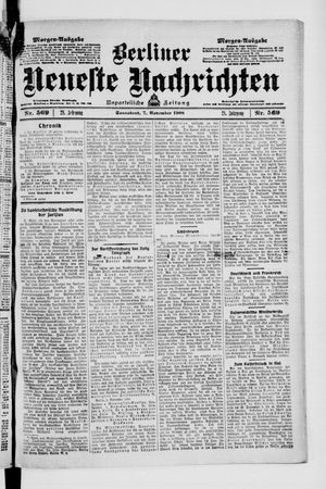 Berliner Neueste Nachrichten vom 07.11.1908