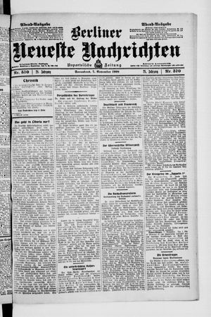 Berliner Neueste Nachrichten vom 07.11.1908