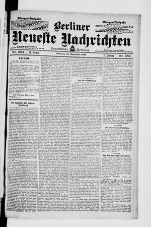 Berliner Neueste Nachrichten vom 15.11.1908