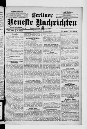 Berliner Neueste Nachrichten vom 19.11.1908