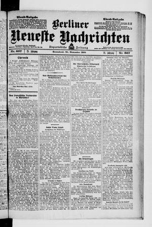 Berliner Neueste Nachrichten vom 28.11.1908