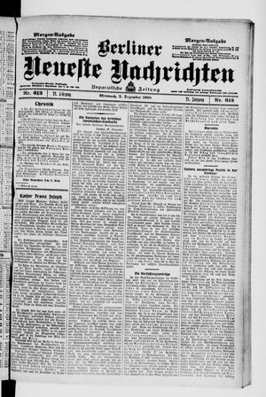 Berliner Neueste Nachrichten vom 02.12.1908