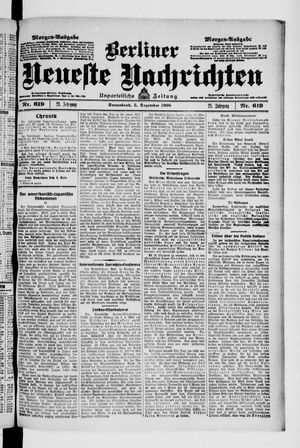 Berliner Neueste Nachrichten vom 05.12.1908