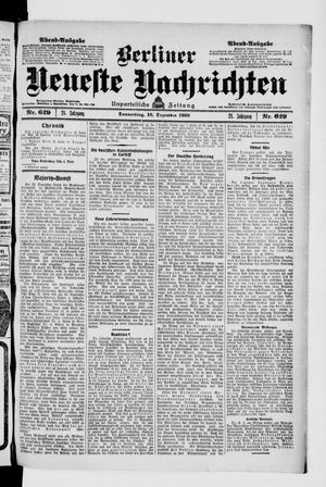 Berliner Neueste Nachrichten vom 10.12.1908