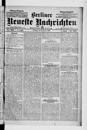 Berliner Neueste Nachrichten vom 13.12.1908