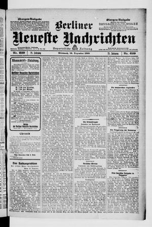 Berliner Neueste Nachrichten vom 16.12.1908