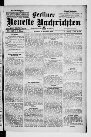 Berliner Neueste Nachrichten vom 16.12.1908