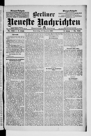 Berliner Neueste Nachrichten vom 17.12.1908