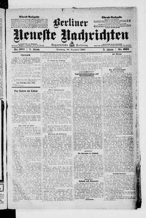 Berliner Neueste Nachrichten vom 29.12.1908