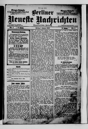 Berliner Neueste Nachrichten on Jan 1, 1909