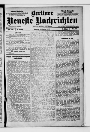 Berliner Neueste Nachrichten vom 12.01.1909
