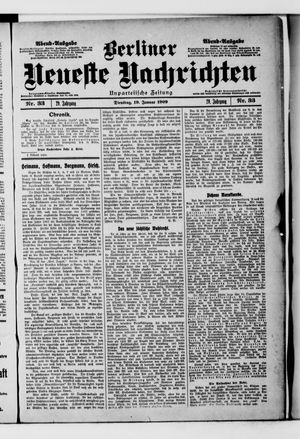 Berliner Neueste Nachrichten vom 19.01.1909