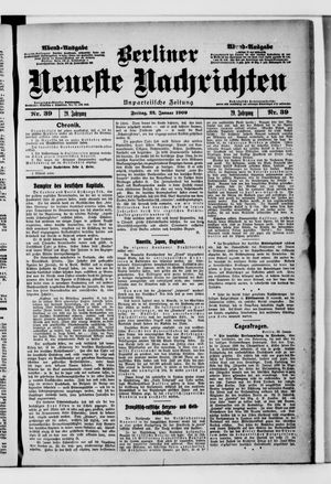 Berliner Neueste Nachrichten vom 22.01.1909