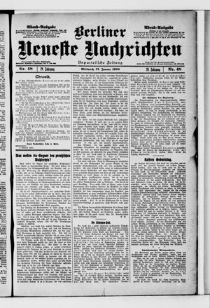 Berliner neueste Nachrichten vom 27.01.1909
