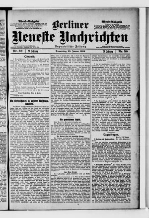 Berliner neueste Nachrichten on Jan 28, 1909