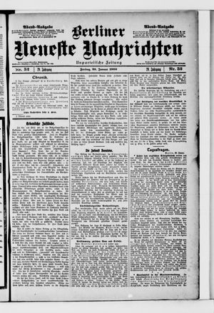 Berliner neueste Nachrichten vom 29.01.1909