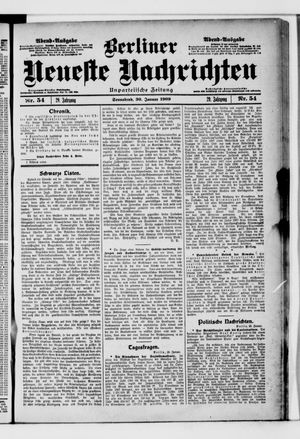 Berliner neueste Nachrichten on Jan 30, 1909